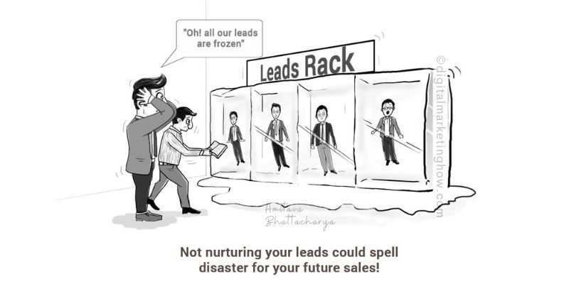 digital marketing cartoon lead generation by Amitava Bhattacharya