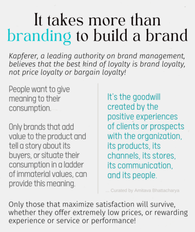 kapferer advise on brand building as growth hacking strategiies