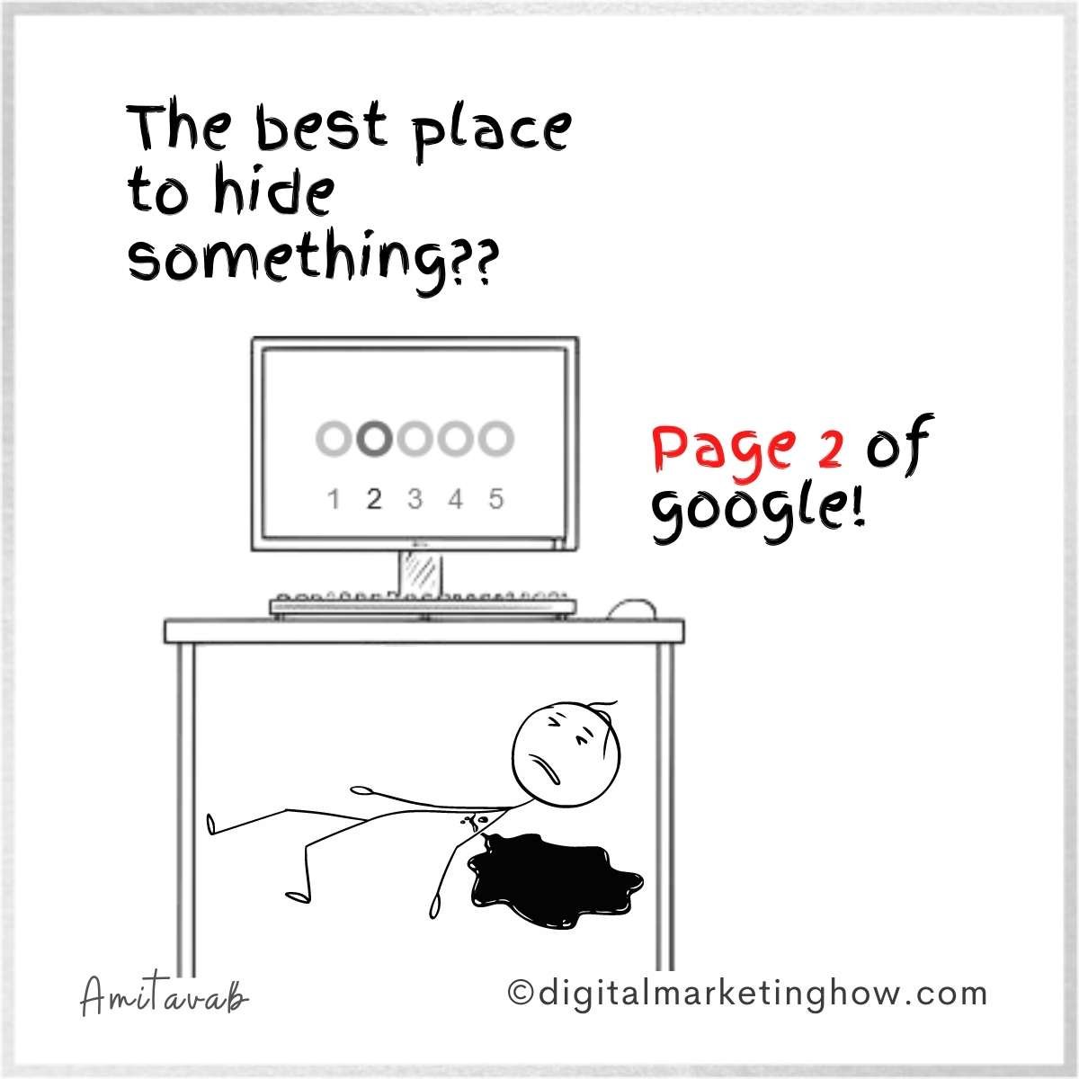 digital marketing joke - seo ranking joke - page 2 of google
